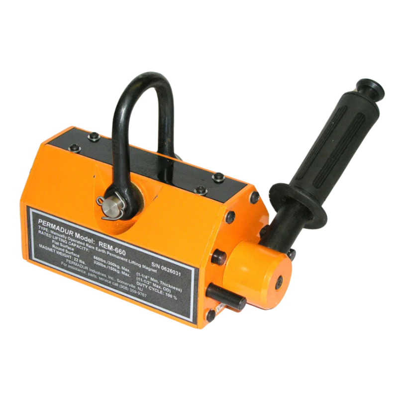 Permadur REM-250 | 250 lb Permanent Lifting Magnet | Manual Release